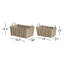 Handmade Seagrass Basket With Handles - Set of 2
