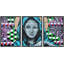 Peinture en aérosol géométrique, mystique, graffiti et art urbain, art moderne coloré, portrait urbain, 3 pièces-92414347-92414348