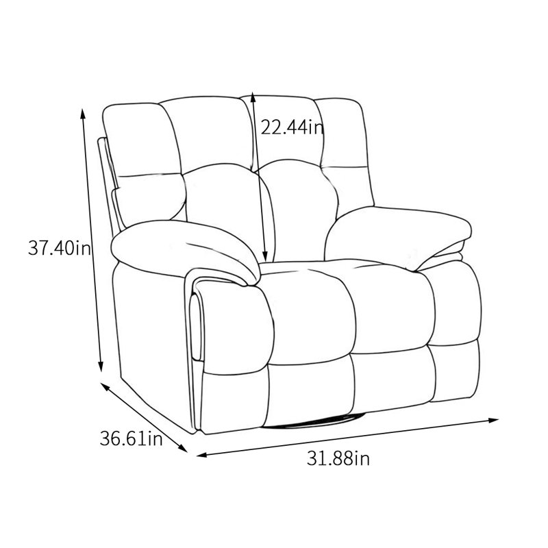 Fauteuil inclinable pivotant en faux cuir Tayce, Crème