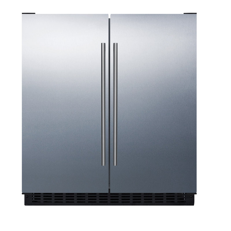 Summit Appliance 5.4 Cubic Feet Convertible Mini Fridge with Freezer, Stainless Steel