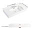 Lavabo de salle de bain 36 po en résine, blanc brillant, profondeur 36,24 po, largeur 17,88 po, hauteur 4,62 po, lavabo 45,52 lb et résistant aux taches