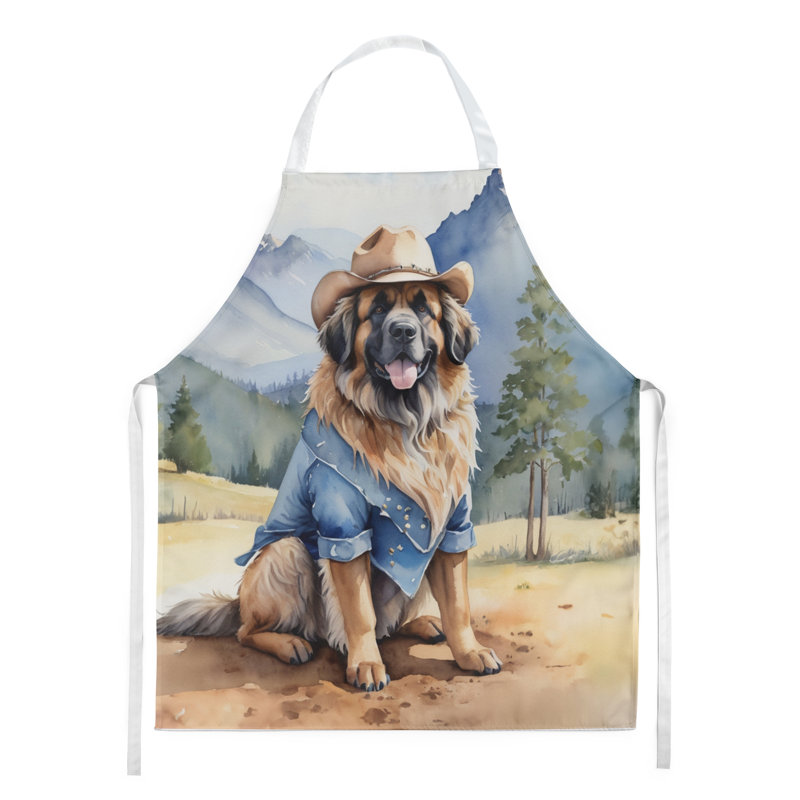 Tablier de bienvenue Leonberger Cowboy