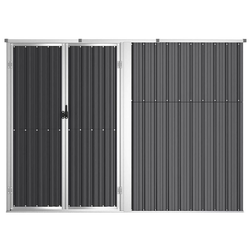 7.38 ft. W x 2.92 ft. D Steel Lean-To Storage Shed, Anthracite