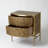 Crinkle Bedside Chest-Brass/Bronze