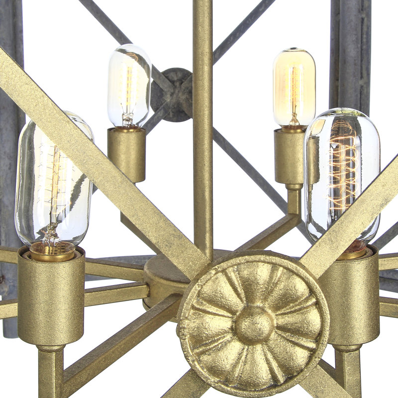 Rosette 8 - Light Lantern Drum Chandelier