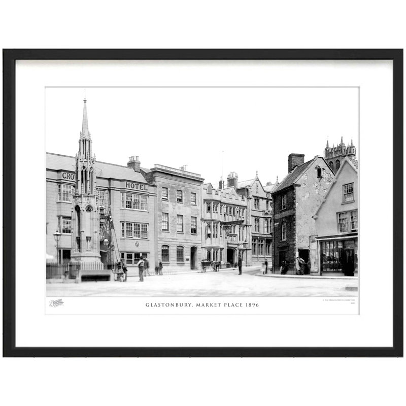 Glastonbury, Market Place 1896 - Single Picture Frame Print, 28cm H x 36cm W x 2.3cm D