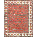 Hand Woven Cotton and Wool Oriental Area Rug