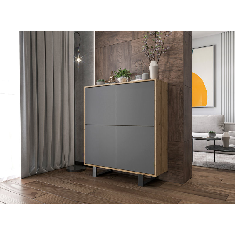 Hosie 113cm W Chest, Oak Wotan/Grey