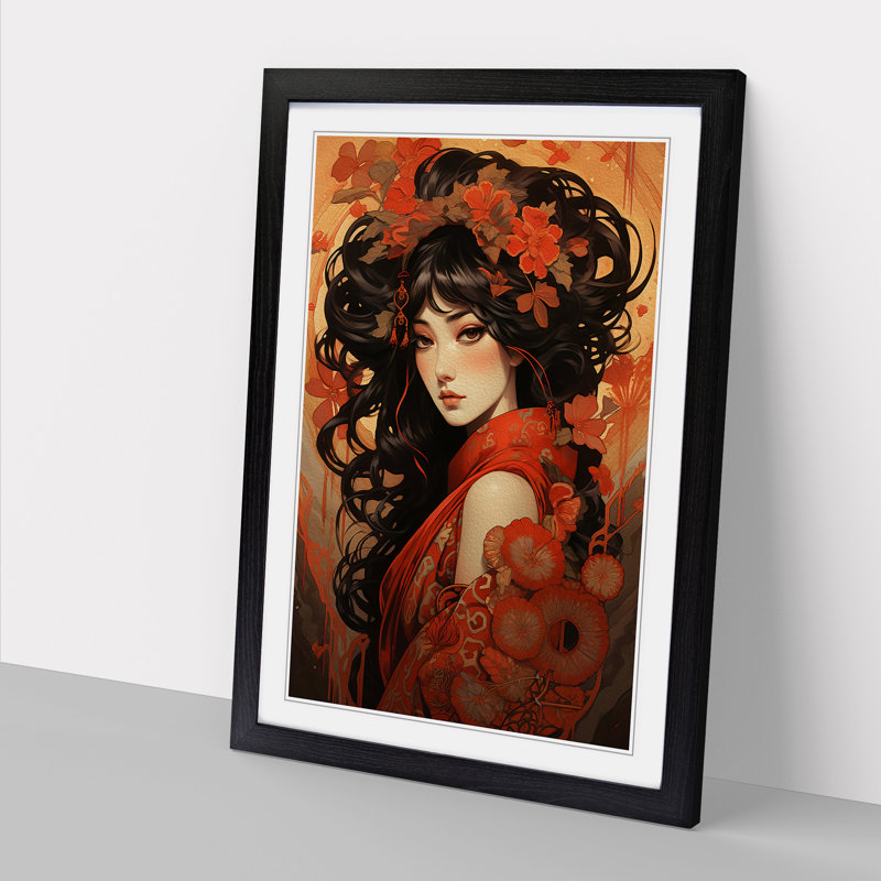 Single Picture Frame Wall Art, 46cm H x 34cm W, Black Framed