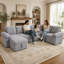 118" Oversized U-Shaped 7-Seat Couch with Pull Out Bed and Hidden Storage, Breathable Corduroy Sectional Sleeper Sofa for Living Room, Apartment & Office, Dark Grey-130835411