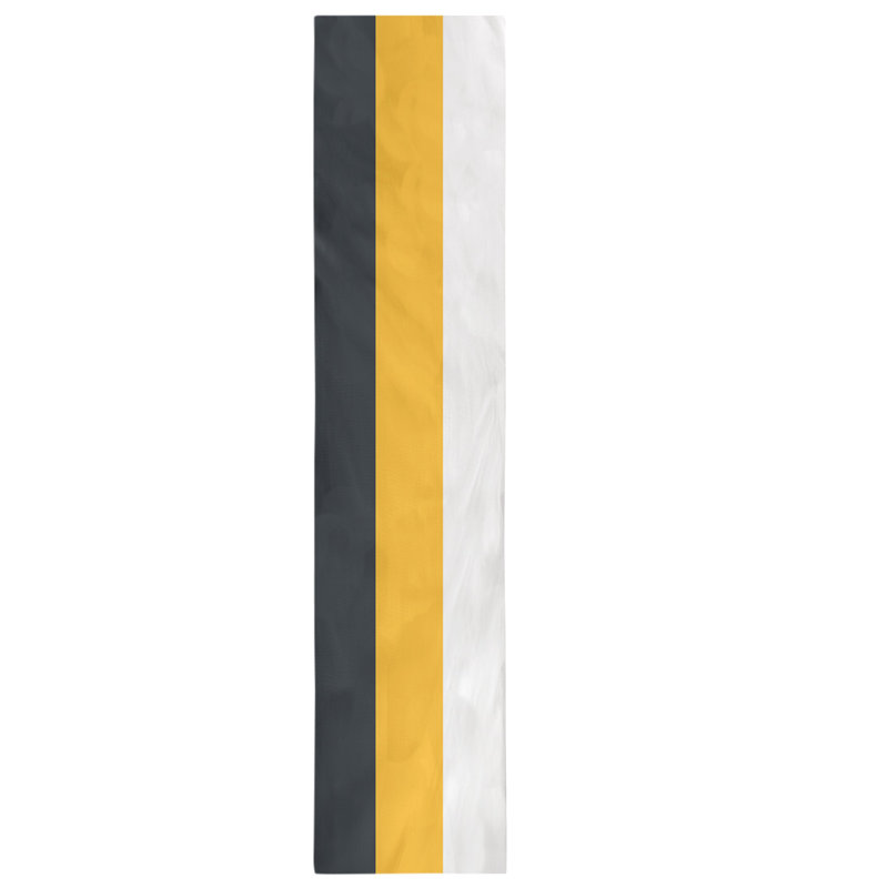 Pittsburgh Football Stripes Table Runner, 90" L x 16" W, Black/Yellow, Polyester