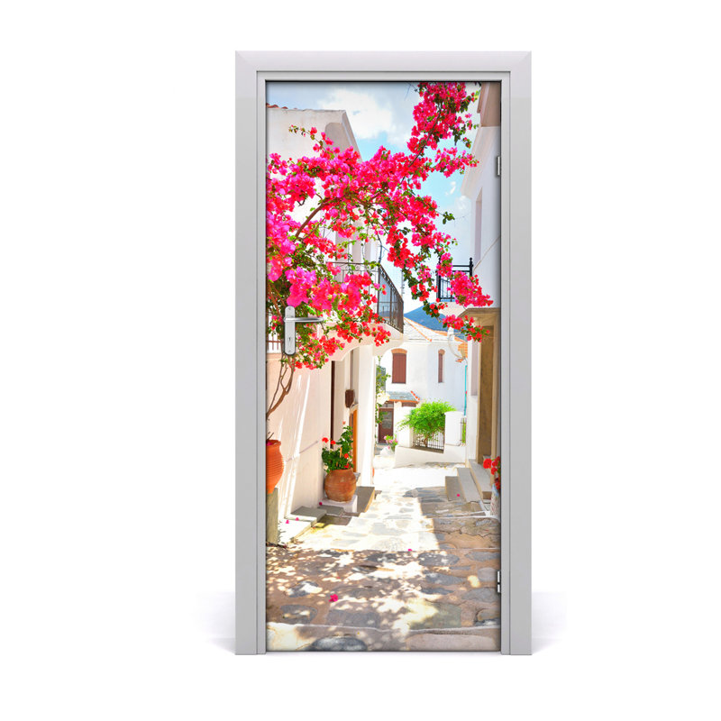 On The Streets Of Greece Door Decal