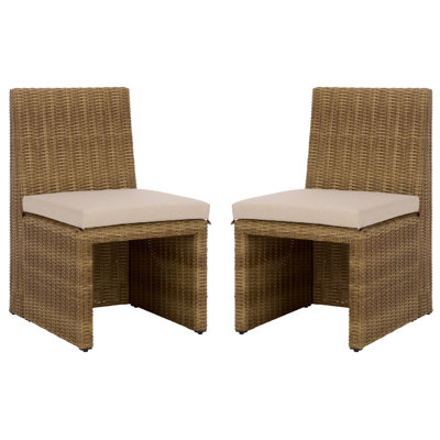 Devan Wicker Patio Dining Chairs
