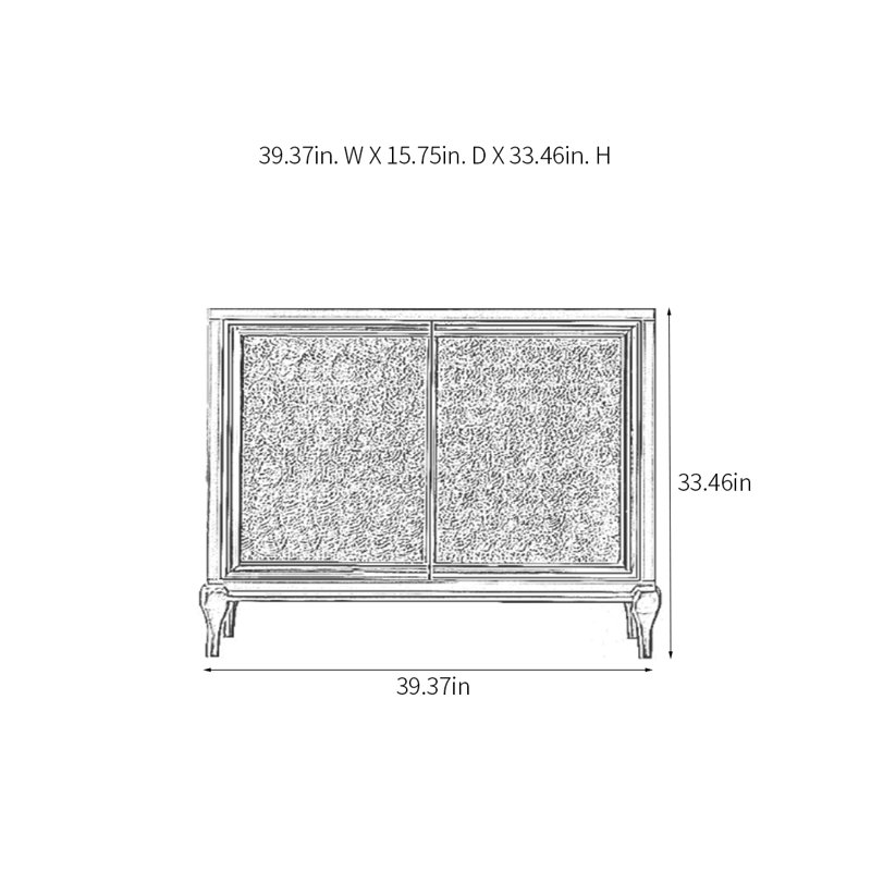 Buffet Minimalist, Blanc argenté