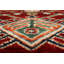 Tapis de zone en laine noué la 4 pi x 6 po one-of-kind Arzola