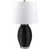 Base noire / abat-jour blanc