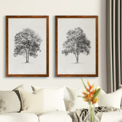 " Vintage Arbor Study I " by Antonyus Bunjamin (Abe) 2 - Pieces