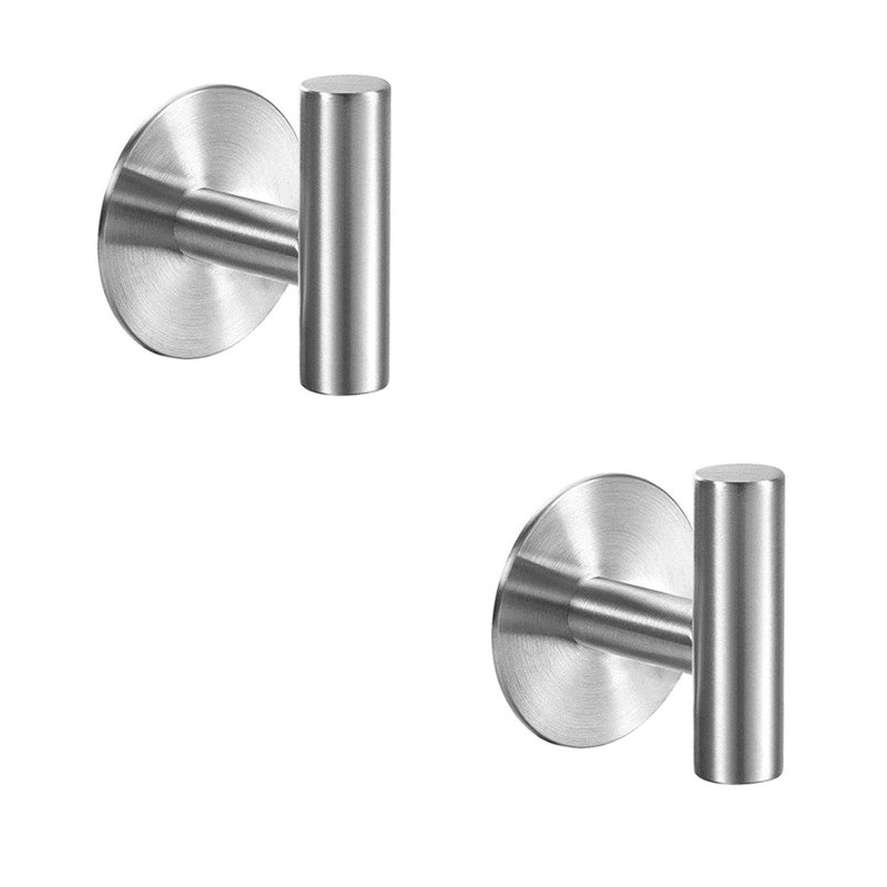 Mirio Metal Adhesive Adhesive Mounted Hook, Nickel brossé
