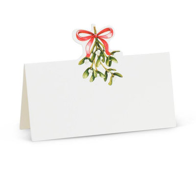 Placecards Mistletoe & Bow Fold. 12 pièces