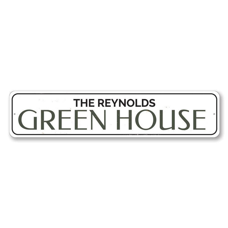 Plaque en aluminium Green House, H 4 po x l 18 po x P 0,04 po