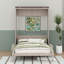 Queen Size Murphy Bed, Wood Murphy Bed Wall Bed With Sofa And LED