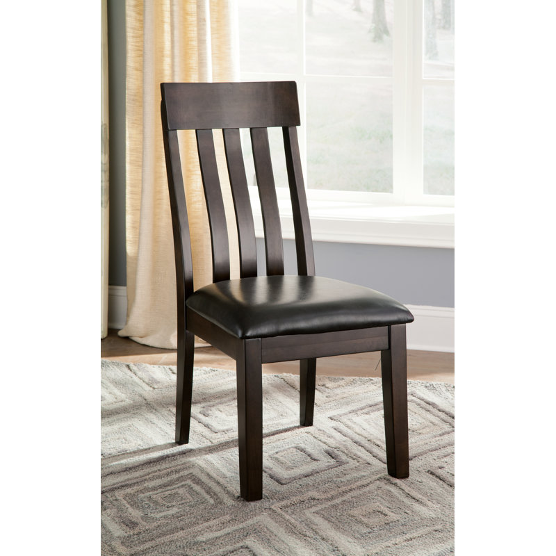 Teivi Faux Leather Upholstered Side Chair, Dark Brown