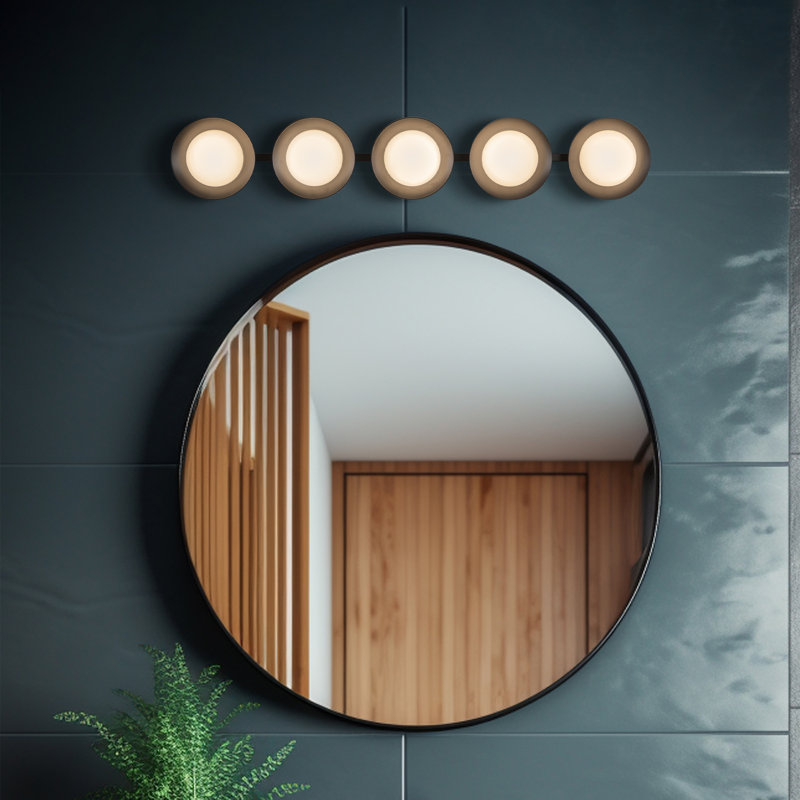Cleo 36-in Gold dimmable LED Bathroom Vanity Light, Matte Black
