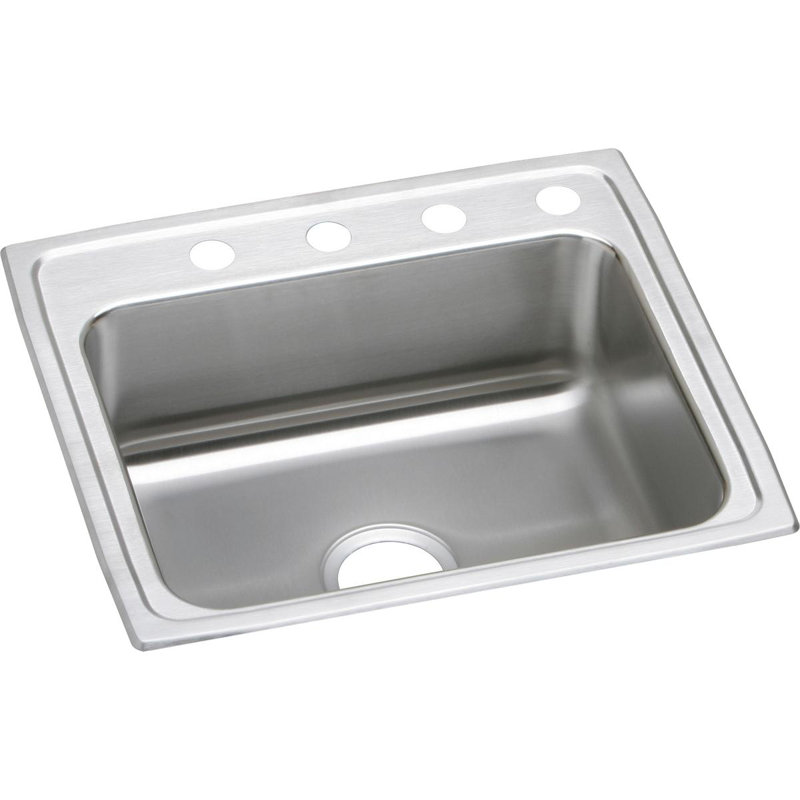 Évier de cuisine encastrable L 25 po x l 21,25 po Lustertone, 1 trou