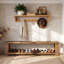 Upholstered Bench with Shoe Storage