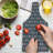 Ambesonne Traditional Tempered Glass Cutting Board Hexagonal Tiles Multicolor