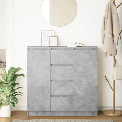 Sideboard With Drawers Engineered Wood