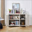 Armoire de rangement autoportante autoportante avec portes sculptées en miroir en acrylique, tablette réglable et comptoir spacieux pour une utilisation polyvalente à la maison-1483526226