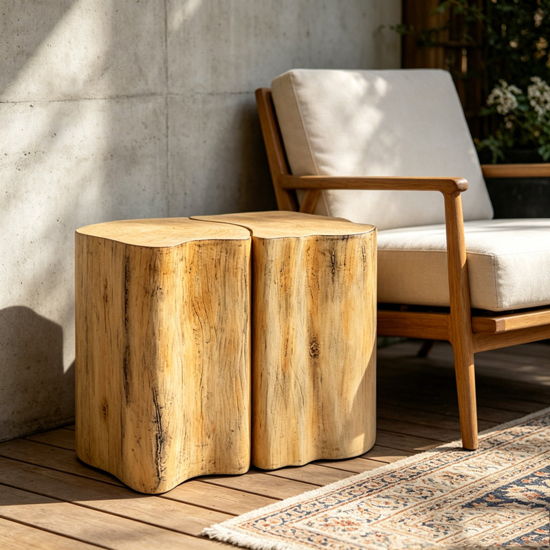 Table de bout 2 en 1, Natural