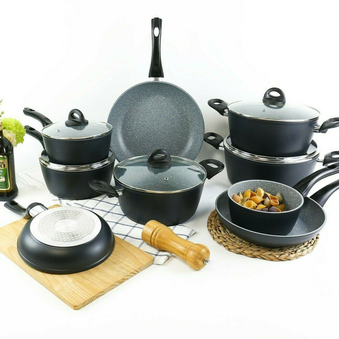 Jarrett 9 - Piece Non-Stick Aluminum Cookware Set