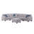 125" Wide Modular Sofa with Ottoman-1321624892-1321624893