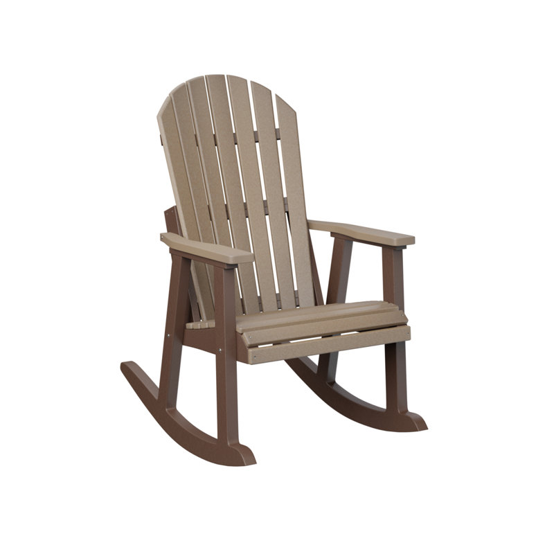 Fauteuil berçant berlinois berlinois, Weatherwood Top/Chocolate Brown Base