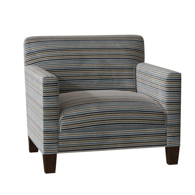 Fauteuil large de 36 po Bleeker, Bleu laurier, Café