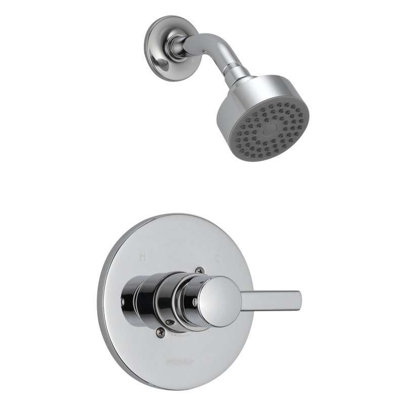 Ensemble de garniture de douche thermostatique Apex avec poignée levier simple, Chrome chrome