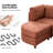 Dayman 125"W 6-Piece Modern Storage Convertible Sectional Sofa With End Table-124360552