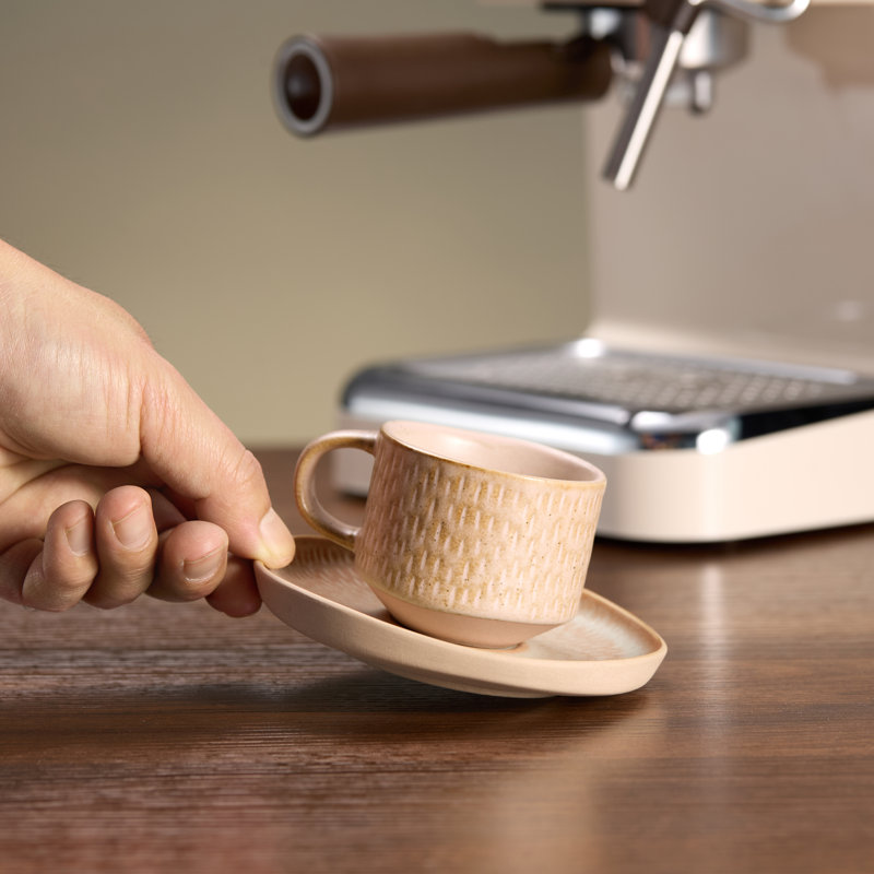 Multicolore, ensemble de 4 tasses à espresso et soucoupes espresso, 2,7 oz