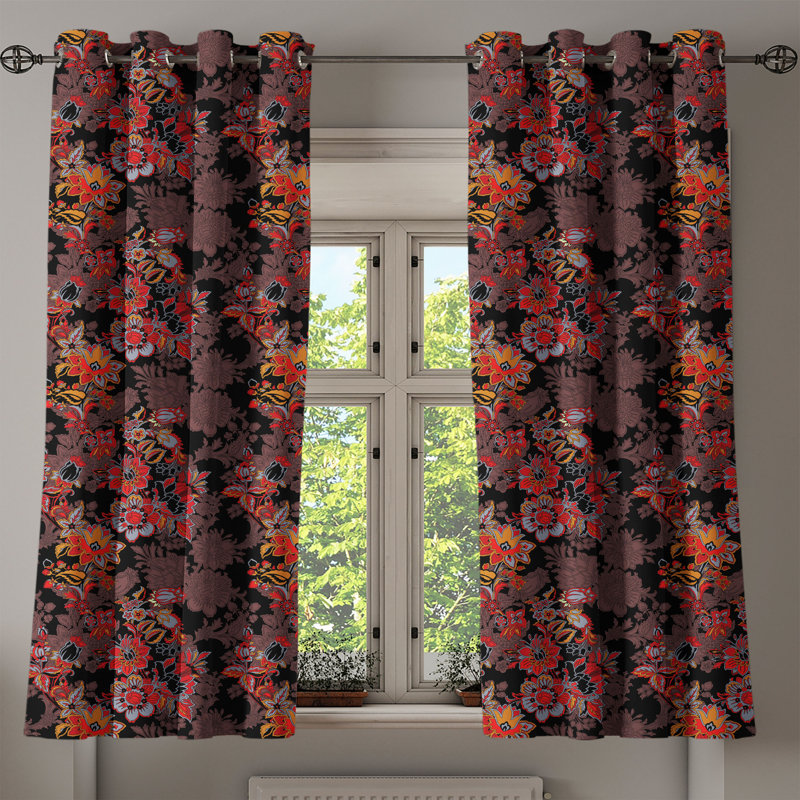Sateen Blackout Curtains / Drapes Pair, 50" W x 54" L