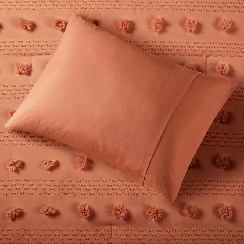 Édredon simple / simple TG et tissu en microfibre douce de couleur rouille