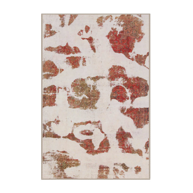 Tapis beige en laine Power Loom, Rectangle 7 pi x 10 pi