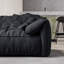 Causeuse-coussin modulaire noire 100% polyester-1341521060