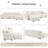 LoopLux 110" Modular L-Shape Sectional Sofa - Boucle Fabric with Pull-Line Design, Movable Ottoman & 330 lb Capacity - 4-Seater-1489094818