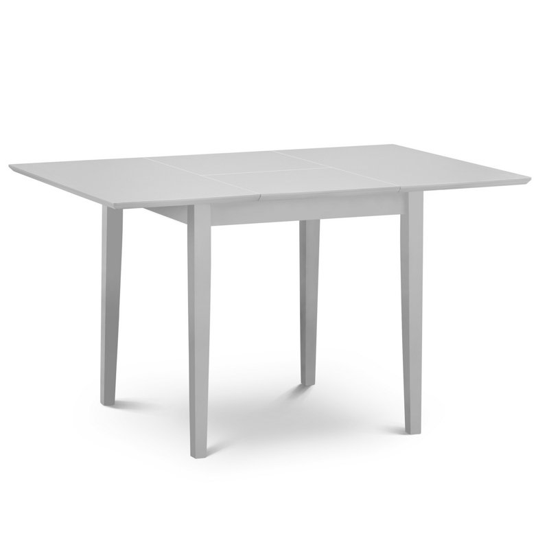 Exeter 4 - Person Butterfly Leaf Rubberwood Solid Wood Dining Set, Grey