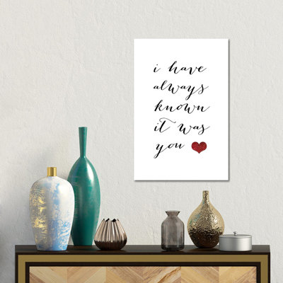 I Have Always Known It Was You by Blursbyai - Gallery-Wrapped Canvas Giclée on Canvas
