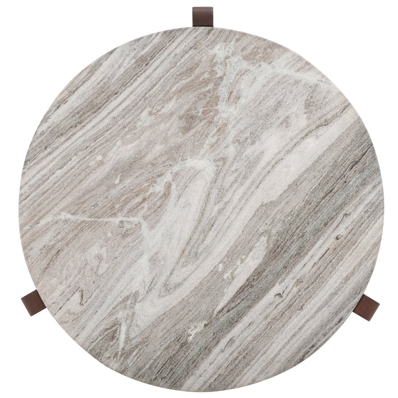 Graelyn Marble Top Coffee Table, Walnut