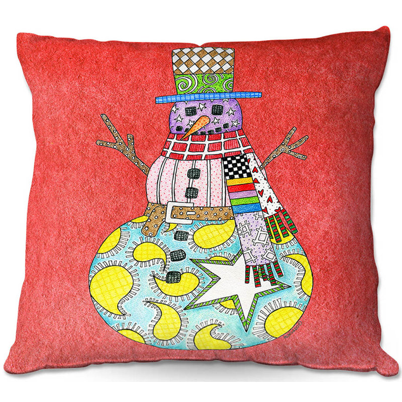 Reversible Throw Pillow, 18" x 18", Watermelon