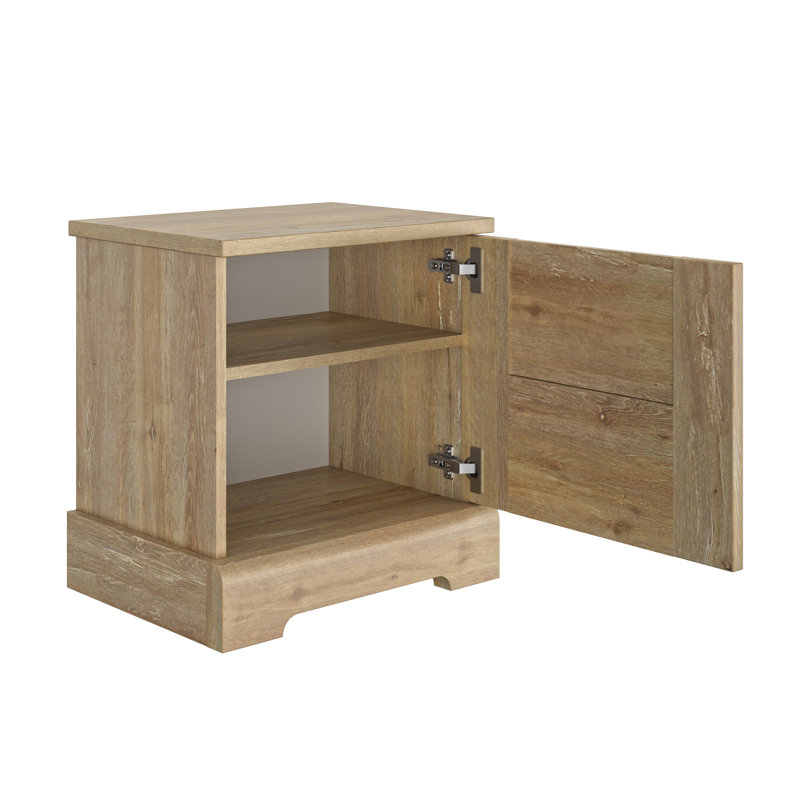 Quebec 51cm W Manufactured Wood Bedside Table